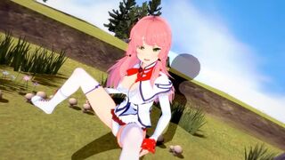 Flare Arlgrande gets fucked and sucks for the first time