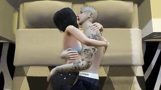 3D Hentai - porn with Justin and Selena getting fucked