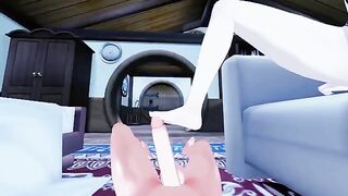 Foot job with Lumine from Genshin Impact in a unique style