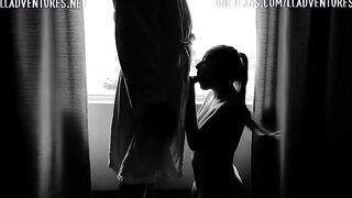 The slut gets a big face full of cum - homemade quarantine sex