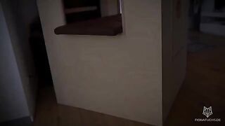 The stunning blonde Fiona Fuchs experiences intense pleasure through a glory hole