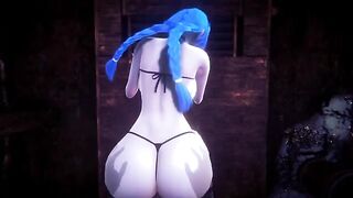 POV of you getting fucked by a Jinx cosplay 3D model
