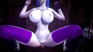 POV of you getting fucked by a Jinx cosplay 3D model