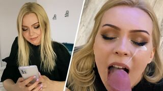 A beautiful neighbor came to visit and treated her to an incredible blowjob experience