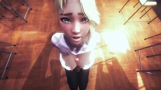 POV Spider Gwen fucks with you (3D PORN 60 FPS) - a new version of the video