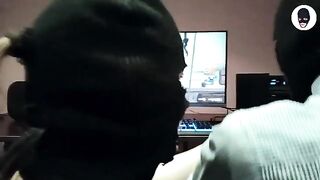Crazy deepthroat action in Cuphead style