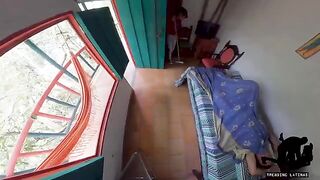A sexy maid has sex with a young tourist in the hostel