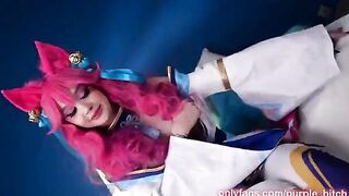Spirit Blossom Ahri gets her pussy railed in a steamy scene