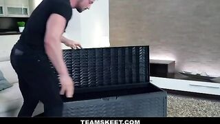 The man with the big dick fucks the ass of a small beauty