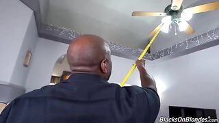 Hire a handyman and watch Jazmin Luv's tight pussy get screwed