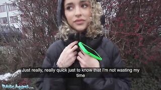 Public Agent Curly haired petite Spanish babe Geishakyd gets fucked in hallway for cash