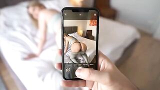 My stepsister distracted me from work and got a huge creampie
