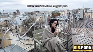 A beautiful girl gets dick sucking is better than smoking