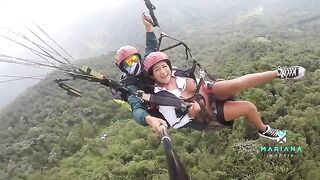 Colombian beauty Mariana Martix squirts while paragliding in HD