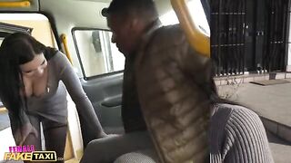 A big black cock for the big natural boobs of Female Fake Taxi Sofia Lee