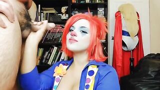 A sexy girl in a clown costume decided to stop making porn videos