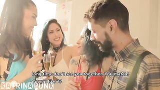 She got fucked by her fellow workers on the party