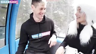 A hot blonde, Christy White, has sex in public, showcasing her daring side