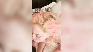 A woman became a cum mouth for her husband