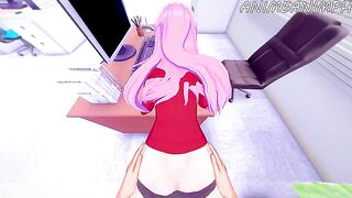 Shikimori Micchon gets her pussy filled with cum in this hot hentai scene