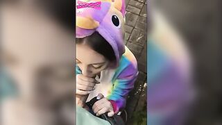 Ran up, got a blowjob, got fucked, ran away - SolaZola