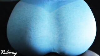 He cum on my tight pussy in ripped yoga pants
