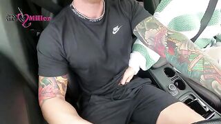 My slutty wife gave me a deepthroat blowjob while driving, it was wild!