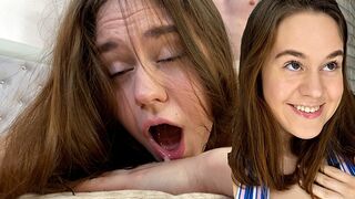 The baby is having fun with the husband of her friend, exploring new sensations