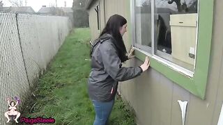 The surveyor was caught spying and got fucked by the homeowner