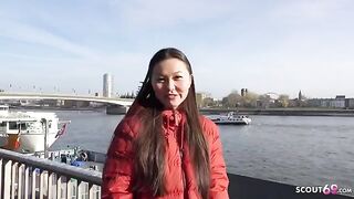 First rimjob and porn with Asia College Girl Luna I - pickup and rough fuck