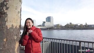 First rimjob and porn with Asia College Girl Luna I - pickup and rough fuck