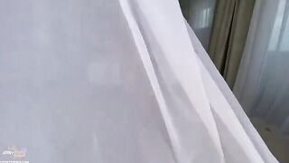 An amateur couple fucks on their vacation, capturing cum inside and glazed tits in stunning 4K tripod shots