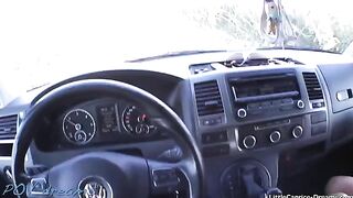 Little Caprice gets fucked on the street to pay for the ride