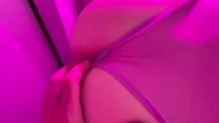 Passion and party sex with a dirty Russian slut in a public toilet