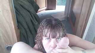 The hottest cock worship and deepthroat blowjob with Lavender Joy