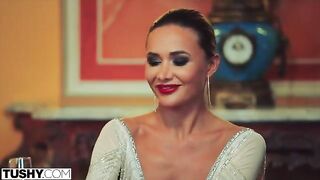Stunning Venera from TUSHY gets her ass gapped in a sensual DP scene