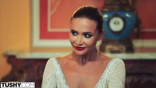 Stunning Venera from TUSHY gets her ass gapped in a sensual DP scene