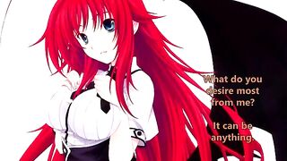 Rias welcomes her new servant - a must-see hentai JOI