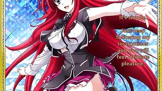 Rias welcomes her new servant - a must-see hentai JOI