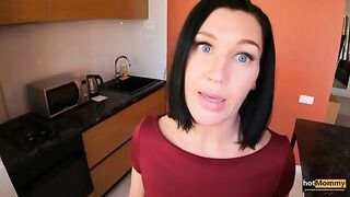 A step mom was handcuffed and then fucked by her step son