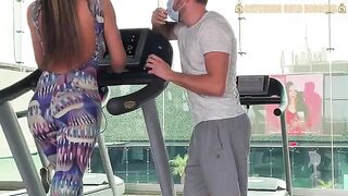 Colombian girl with bubble butt gets picked up from the gym for sex