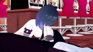 Hentai Genshin Impact Yelan fucks a beautiful babe in doggy style