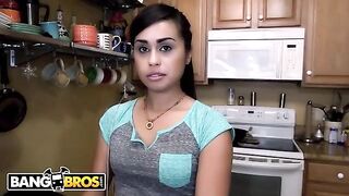 Eva Saldana, hot Latina maid, gets her client’s cock polished for cash