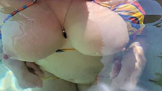 Girl caught masturbating in the hot tub by her stepbrother