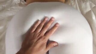 The stepsister got caught watching porn and her stepbrother took advantage of the situation