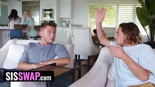 Two stepsisters agreed to sex with their stepbrothers, featuring intense action