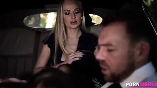 The driver got fucked with the busty bombshell in the car