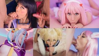 Best blowjob compilation with cosplay queen AliceBong, showcasing her passionate performances