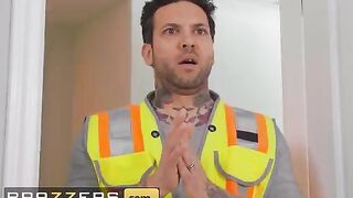 Angel Youngs gets fucked hard by a cock, not just a dildo in this hot scene