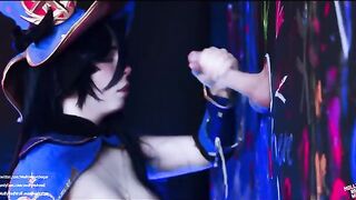 Astrologer Mona farms Mora to pay debts in this unique cosplay video